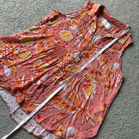 ✨Vera X Anthropologie Floral Orange Blouse✨ - Picture 9 of 9